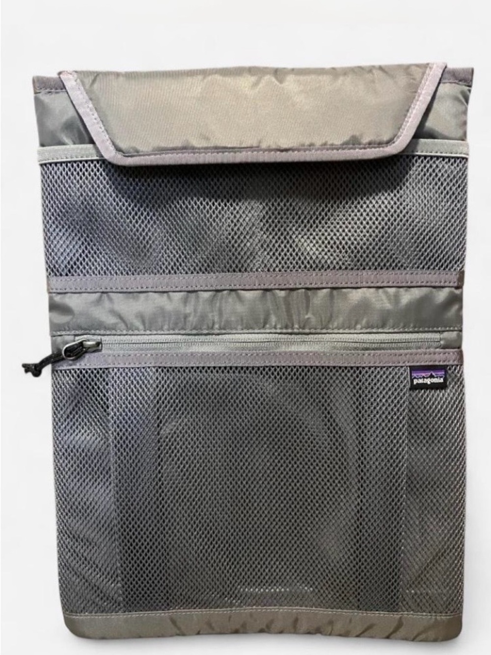 Patagonia Refugio Padded Laptop Sleeve 15” Gray Mesh Tech Travel Organizer Pouch - Picture 2 of 7